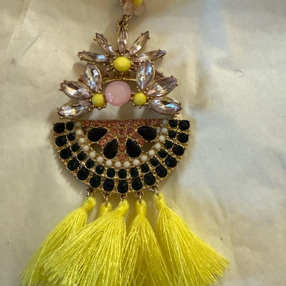 Anna & Ava Gold and Yellow Tassel Earrings